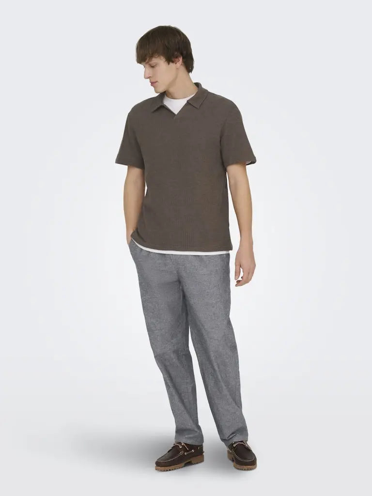 Sinus Linbukse Loose 0007 - Dark Navy Detail Only & Sons
