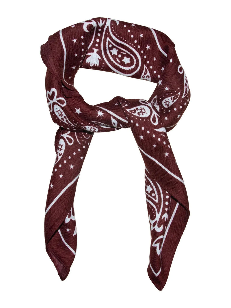 Skjerf Paisley klassisk 144748 - Vinrødt TBS