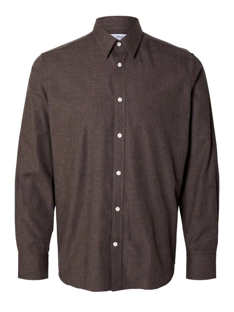 Soho Flannel Skjorte - Chocolate Torte Selected Homme