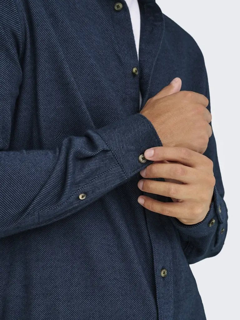 Sons Regular Skjorte - Navy Blazer Detail Only & Sons
