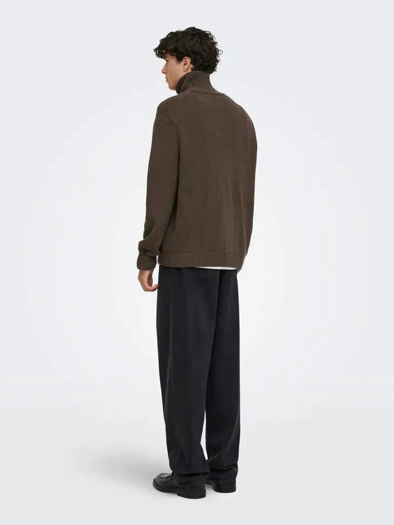 Stay Cardigan - Chocolate Brown Only & Sons