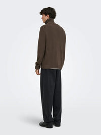 Stay Cardigan - Chocolate Brown Only & Sons