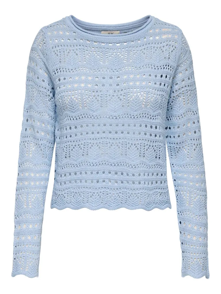 Sun Lay Strikkegenser - Cashmere Blue JDY