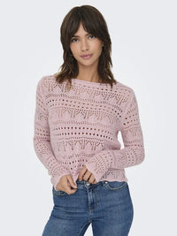 Sun Lay Strikkegenser - Chalk Pink JDY