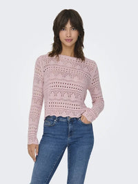 Sun Lay Strikkegenser - Chalk Pink JDY