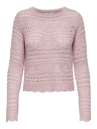 Sun Lay Strikkegenser - Chalk Pink JDY