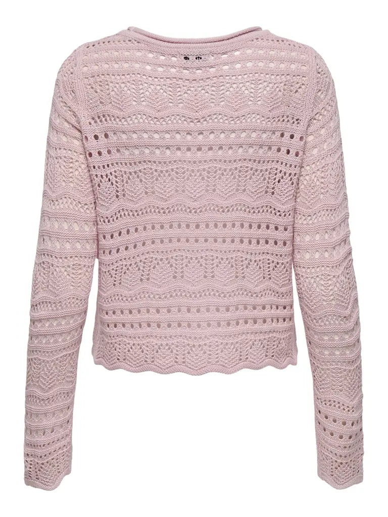 Sun Lay Strikkegenser - Chalk Pink JDY