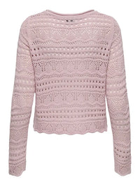 Sun Lay Strikkegenser - Chalk Pink JDY