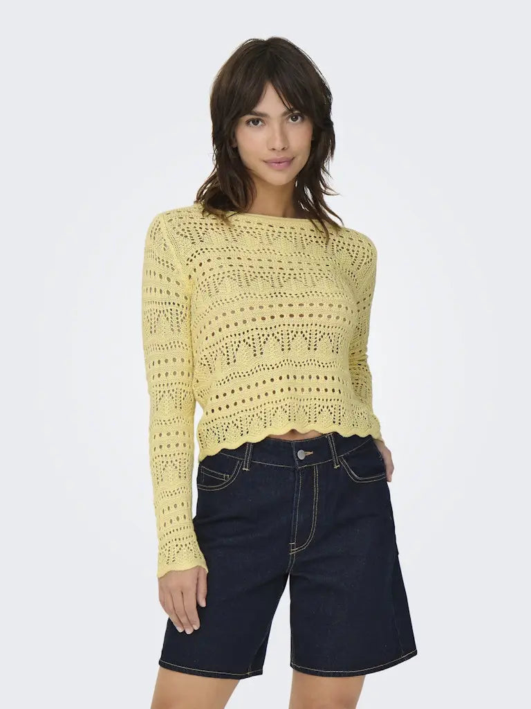 Sun Lay Strikkegenser - French Vanilla JDY