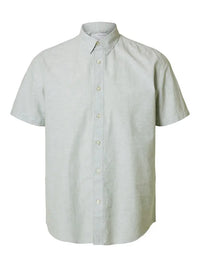Sun Regular Linskjorte SS - Iceberg Green Selected Homme