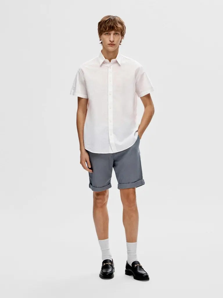 Sun Regular Linskjorte SS - White Selected Homme