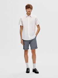 Sun Regular Linskjorte SS - White Selected Homme