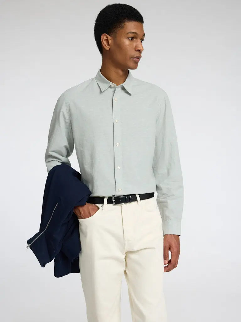Sun Slim Linskjorte - Iceberg Green Selected Homme