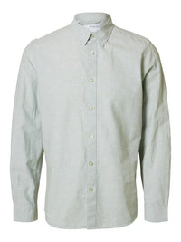 Sun Slim Linskjorte - Iceberg Green Selected Homme