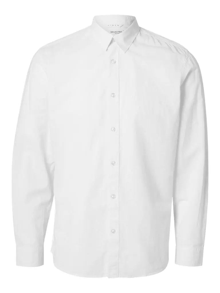 Sun Slim Linskjorte - White Selected Homme