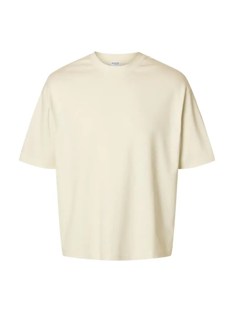 Taj Relaxed T-Skjorte - Egret Selected Homme