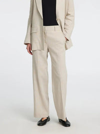 Tania-Rita Lin Wide Pants - Nomad Detail Melange Selected Femme