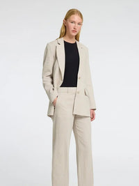 Tania-Rita Lin Wide Pants - Nomad Detail Melange Selected Femme