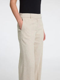 Tania-Rita Lin Wide Pants - Nomad Detail Melange Selected Femme