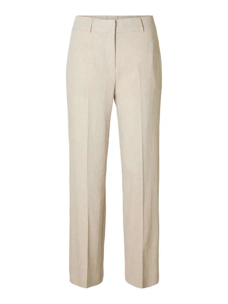 Tania-Rita Lin Wide Pants - Nomad Detail Melange Selected Femme