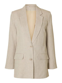Tania-Rita Relaxed Lin Blazer - Nomad Detail Melange Selected Femme
