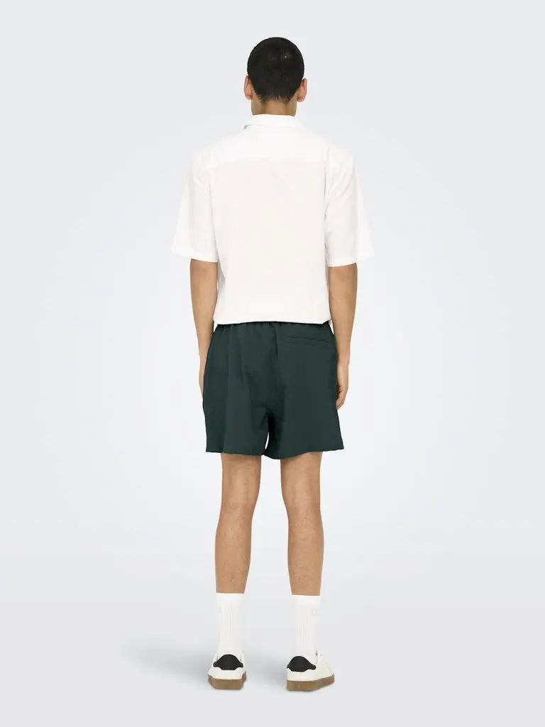 Ted Badeshorts Life Seersucker - Darkest Spruce Only & Sons