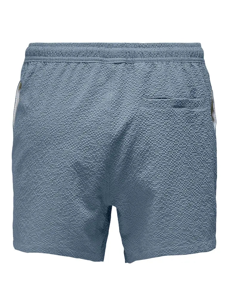 Ted Badeshorts Life Seersucker - Flint Stone Only & Sons