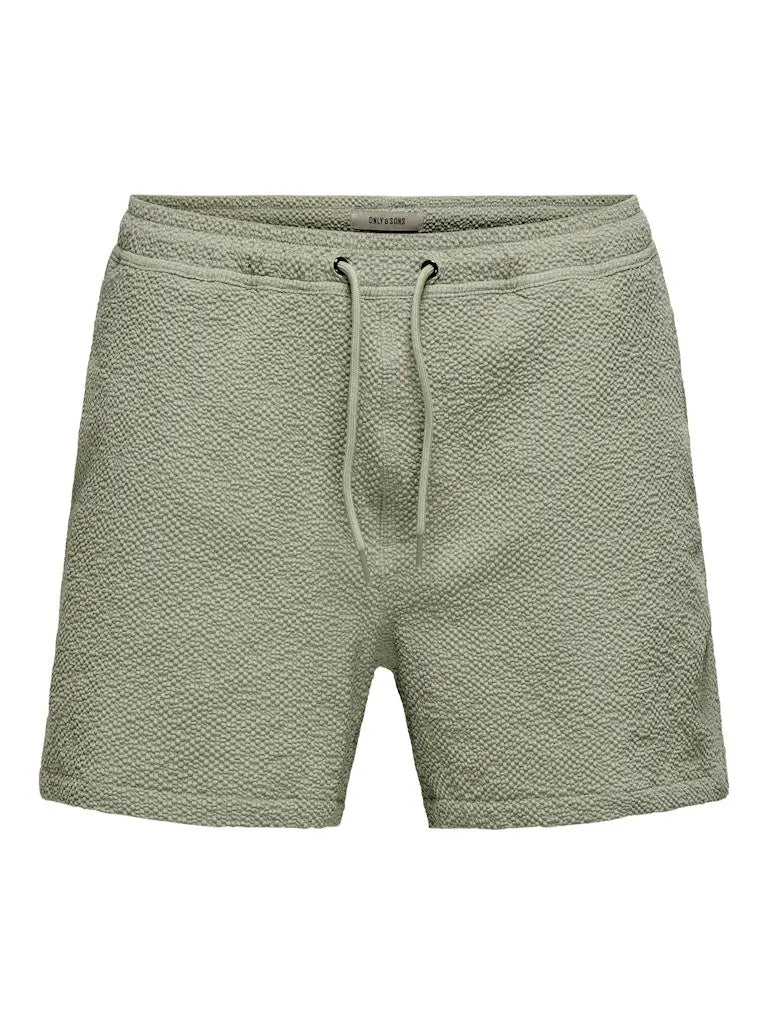 Ted Badeshorts Life Seersucker - Seagrass Only & Sons