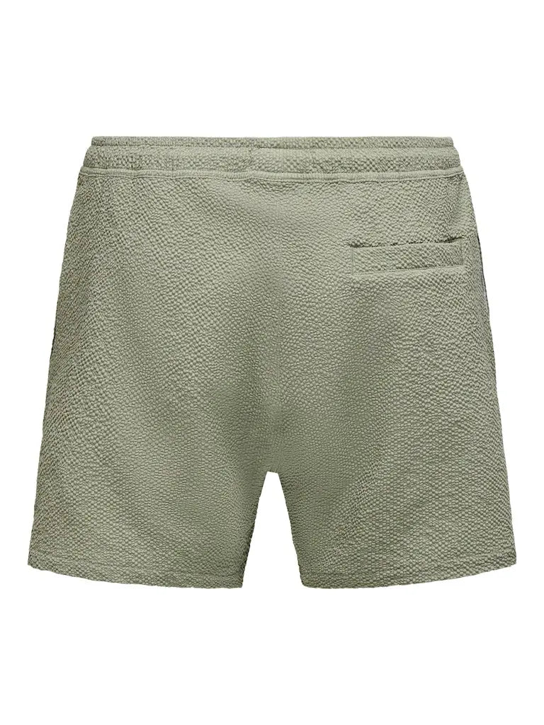 Ted Badeshorts Life Seersucker - Seagrass Only & Sons