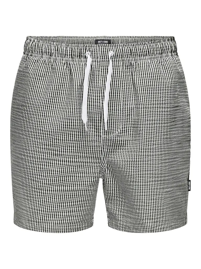 Ted Stripe Badeshorts Seersucker - Kambaba Only & Sons