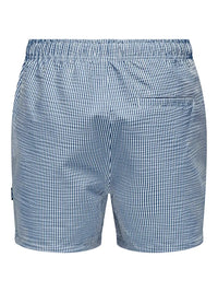 Ted Stripe Badeshorts Seersucker - Quiet Harbor Only & Sons