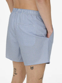 Ted Stripe Badeshorts Seersucker - Quiet Harbor Only & Sons
