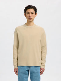 Teller Relaxed Genser - Oatmeal Selected Homme