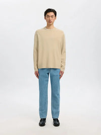 Teller Relaxed Genser - Oatmeal Selected Homme