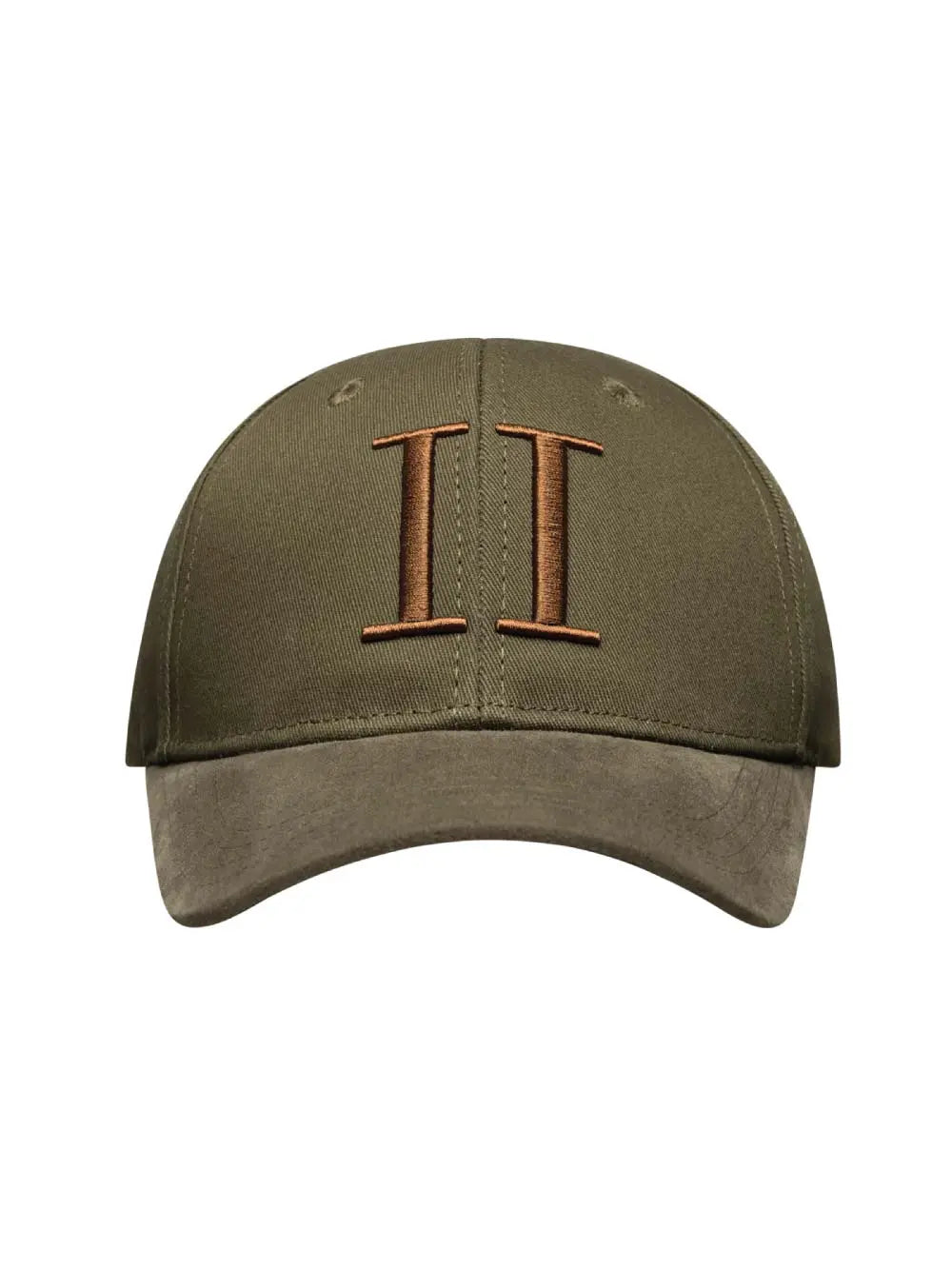 Les Deux Baseball Caps Suede - Olive Night/Terracotta Les Deux