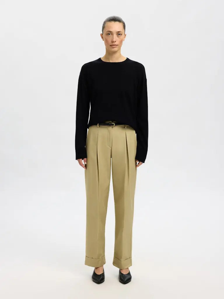 Thea Merinoull genser - Black Selected Femme