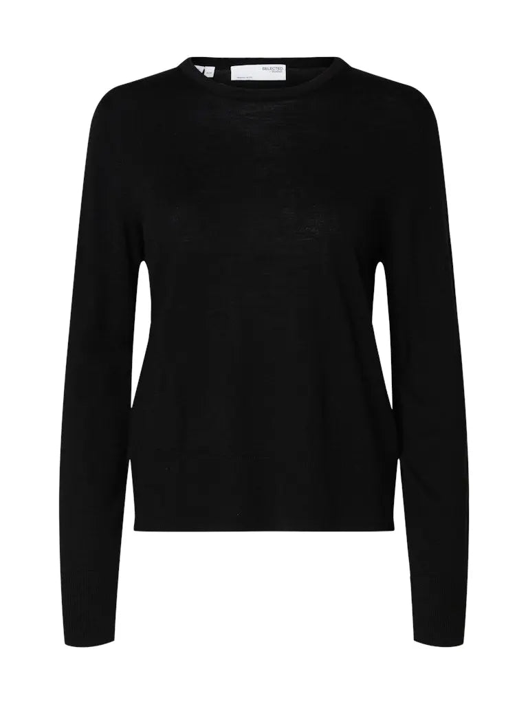 Thea Merinoull genser - Black Selected Femme