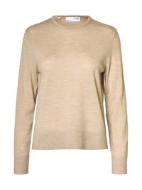 Thea Merinoull genser - Oatmeal Selected Femme