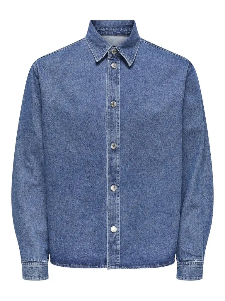Theo Denim Overshirt - Medium Blue Denim Only & Sons