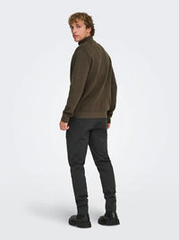 Ting Half Zip Genser - Coffee Bean Only & Sons