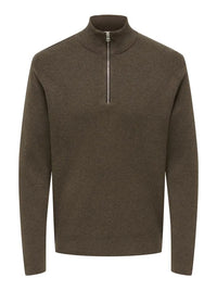 Ting Half Zip Genser - Coffee Bean Only & Sons