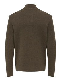 Ting Half Zip Genser - Coffee Bean Only & Sons