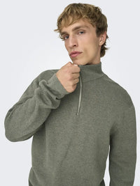 Ting Half Zip Genser - Only & Sons