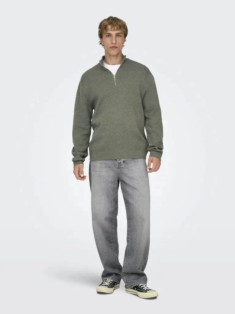 Ting Half Zip Genser - Only & Sons
