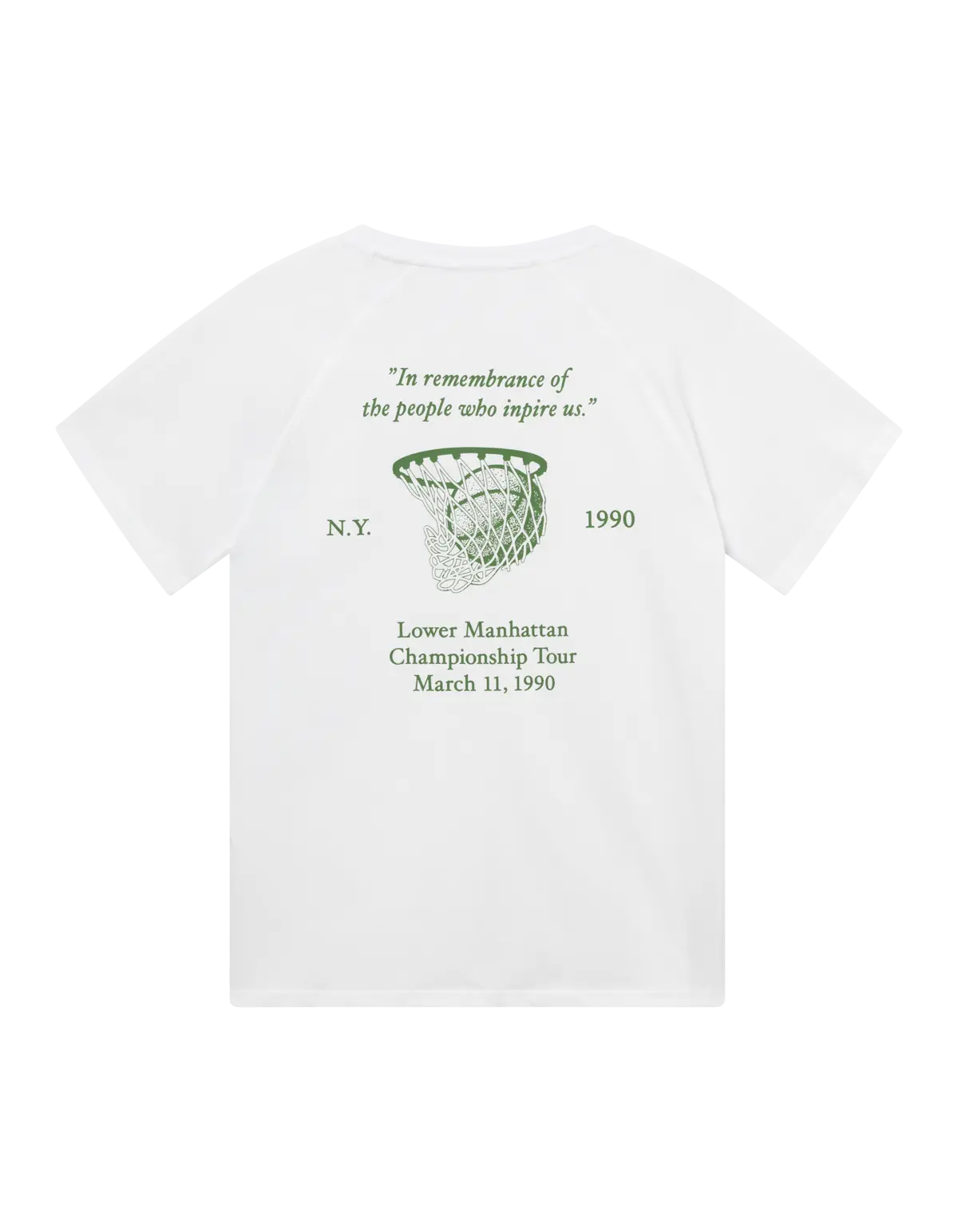 Tournament T-Skjorte - White/Vintage Green Les Deux