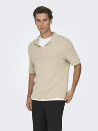 Travis Strikket Polo - Oatmeal Detail Only & Sons