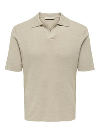 Travis Strikket Polo - Oatmeal Detail Only & Sons