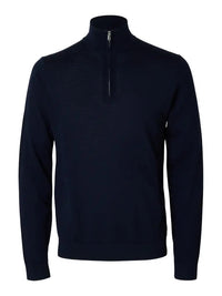 Tray Merino Half Zip Genser - Navy Blazer Selected Homme