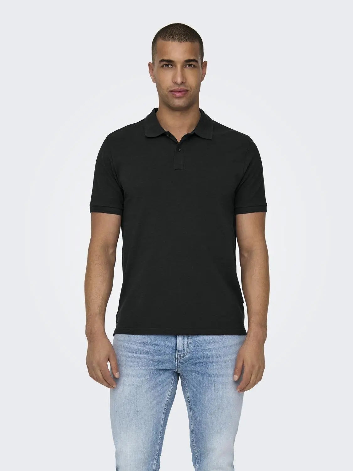 Tray Pique Polo - Black Only & Sons