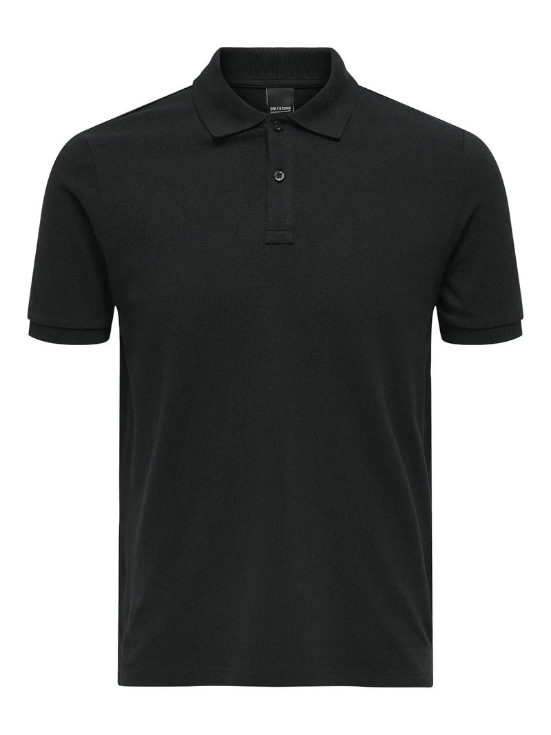 Tray Pique Polo - Black Only & Sons